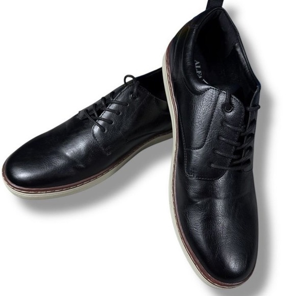 Alfani Billy Oxford Dress Shoes Casual Plain Toe Lace Up Black Sneaker Sole 11M - Picture 8 of 11